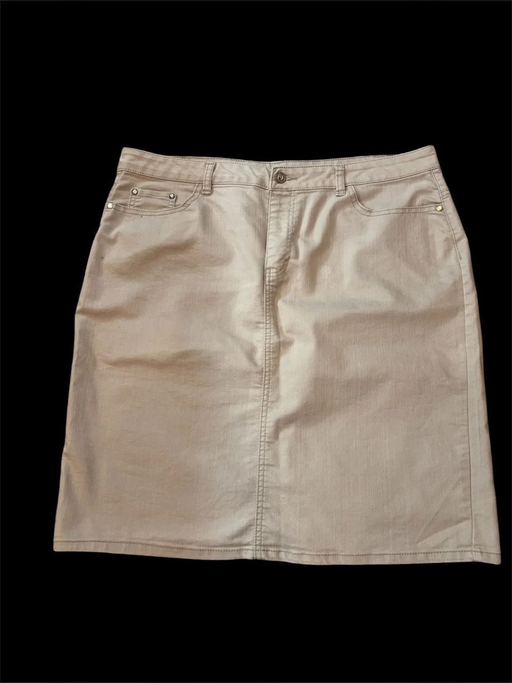 Jaclyn Smith Khaki Skirt with Front and Back Pockets Size 18